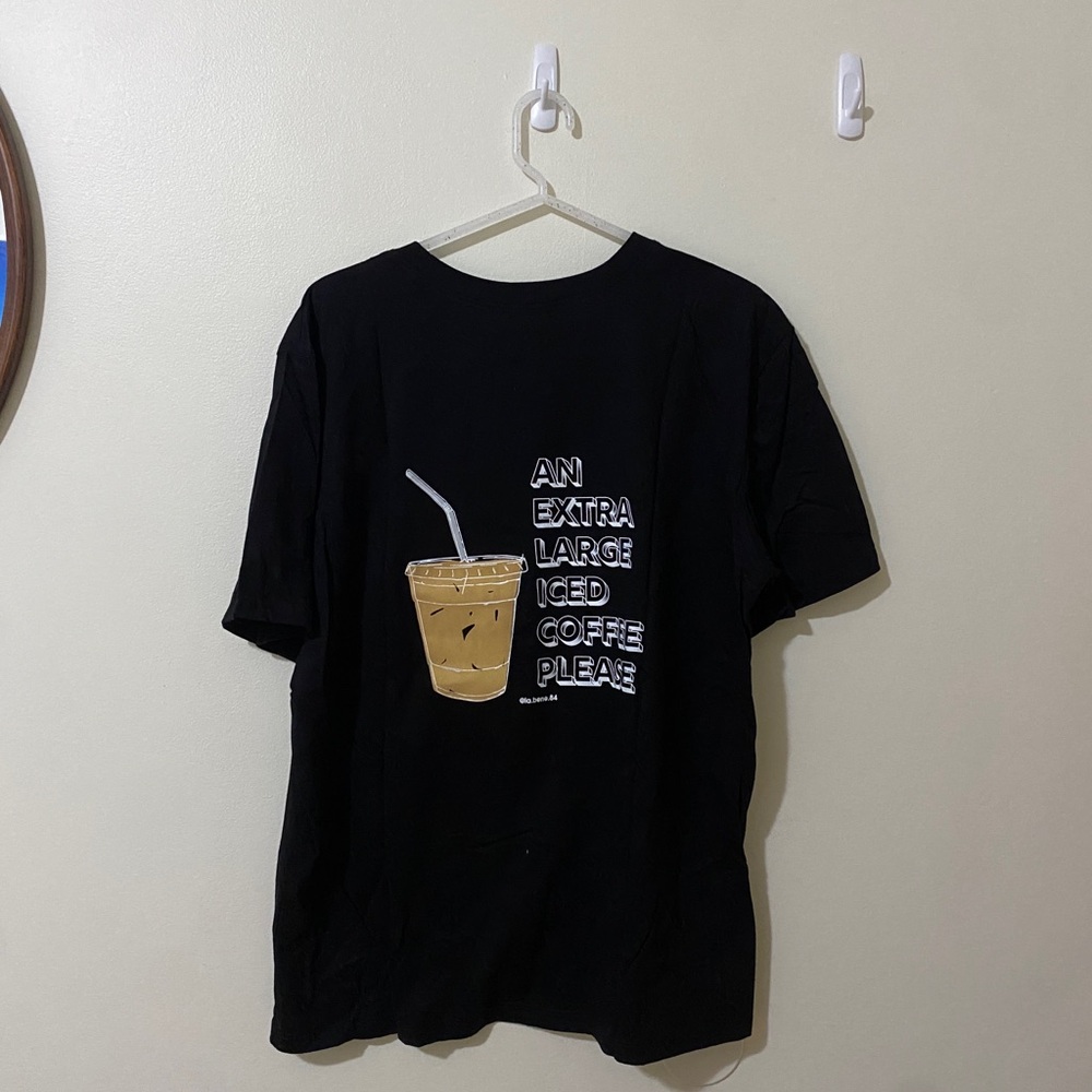 Black Short Sleeve Tee with Graphic Design